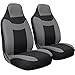 Motorup America Gray/Black Auto Seat Cover - Full Set - Fits Select Vehicles Car Truck Van SUV