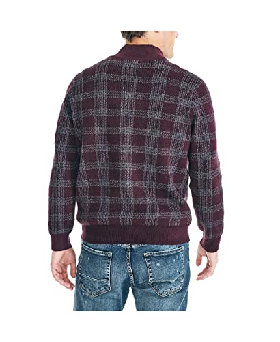 Nautica Men's Sustainably Crafted Plaid Quarter-Zip Sweater2