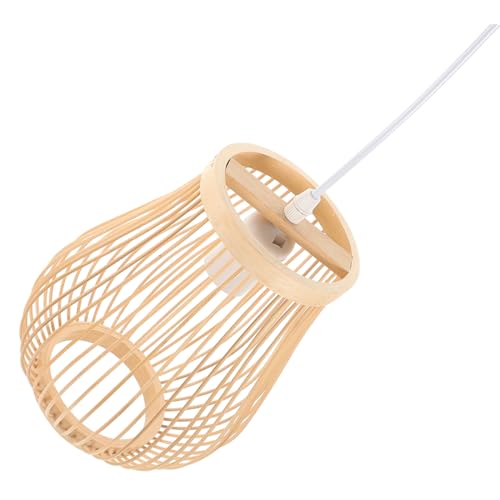 Lustre en bambou naturel tressé pour tamiser la lumière
