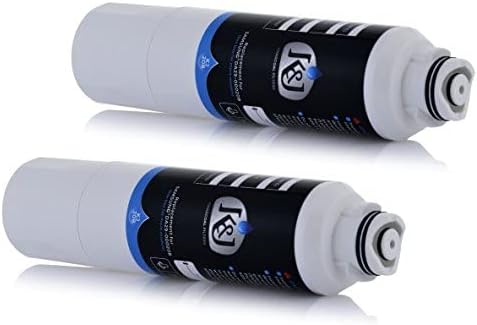 K&J Replacement Samsung Compatible Refrigerator Water Filter for DA2900020B, RF263BEAESR, and RF28HMEDBSR - Samsung HAF-CIN/EXP and 46-9101 Refrigerator Water Filter, NSF 42 Certified (2-Pack)