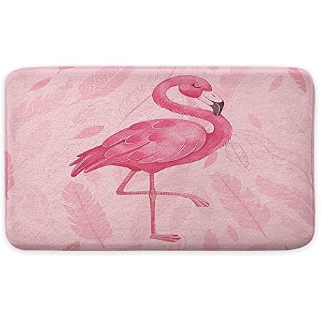 Adorable Flamingo Bathroom Rug