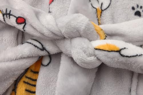 Image of Girls Soft Fleece Robes Plush Hooded Bathrobes Sleepwear for Kids 2-16 Years