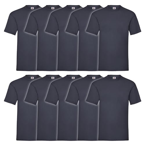 Fruit of The Loom Camiseta clásica de béisbol de Manga Corta para Hombre, Blanco, L