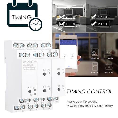 Minuterie Intelligente WiFi LiebeWH Commutateur Programmable 5 Gangs