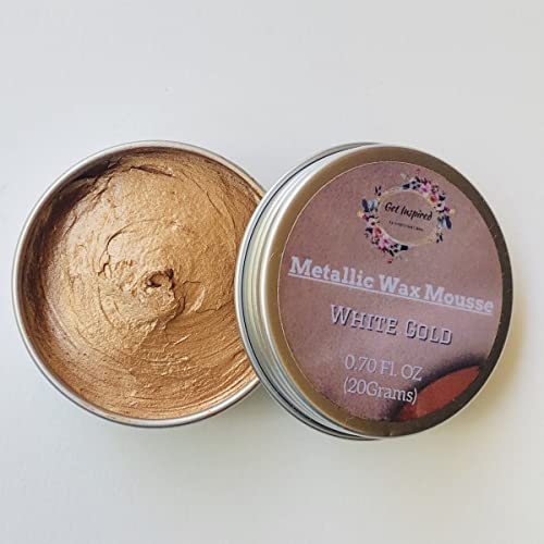 White Gold Metallic Wax for Art & Craft & Furniture Wax By Get Inspired-image-19