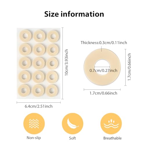 Image of 75 PCS Small Corn Cushion Pads for Feet, Toe Cushions for Corns