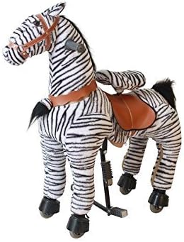 FUN BABY CHILD KIDS TEENAGE ZEBRA CLIP CLOP PONY ™ RIDE/CYCLE MODE ROCKING HORSE - MEDIUM| FINEST FROM ROYAL KIDDY + UP TO 60 KG LOAD + ADJUSTABLE CYCLE
