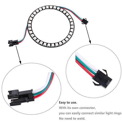 Image of 2pcs 35 LEDs WS2812B 5050 RGB LED Pixel Lamp 35 Bits WS2812 Full Dream Color Light DC5V Individually Addressable with Integrated Driver for Arduino
