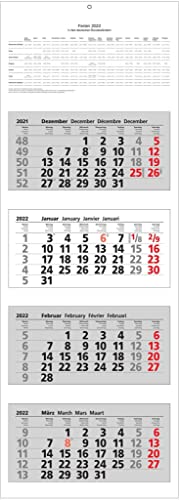 Timr 4-Monatskalender Streifenkalender 2026 - Wandk Produktbild-Vorschau 7