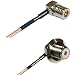 3 feet RG316 QMA Male Angle to UHF Female Angle Bulkhead RF Pigtail Coaxial Cable
