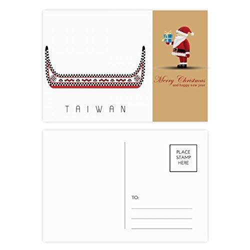 Cartes postales Dragon Boat Taïwan Chine et Père Noël, lot de 20 pour renouveler vos vœux banals
