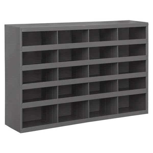 Prime Cold Rolled Steel Pigeonhole Bin Unit, 8 1/2 in D x 22 1/4 in H x 33 3/4 in W, 5 Shelves, Mfr: 394-95-A