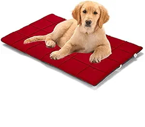 Caresful Dog Bed Mat Comfortable Soft Cat Dog Sofa Cushion Washable Pet Nest Cat Dog Bed Four Seasons Universal Suitable for Dogs to Sleep (XXXL, Red)