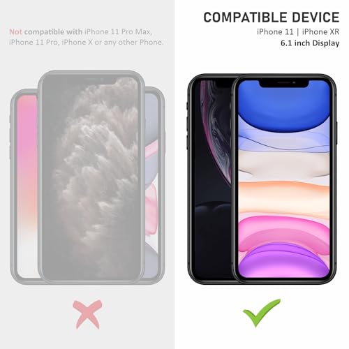 Image of SupCares EasyFit Tempered Glass for iPhone 11 and iPhone XR (6.1 Inch) With Installation Kit | Military-Grade Gorilla Screen Protector | Edge to Edge Coverage | Black