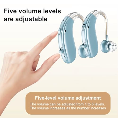 Image of Fastwell F27-2 Unit For Both Ear Rechargeable Hearing Aids for Adults with Hearing Loss, Mild To Moderate, Noise Reduction Ear Machine, (Azure-Pair) 1-Year Warranty