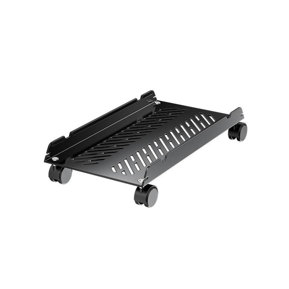 SaryEdge Adjustable Monitor Stand Mobile PC Tower Stand CPU Stand with 4 Rolling Caster Wheels Simple CPU Cart Holder 2 Locking Rolling Caster Wheels, Fits Mos,