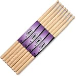 GMP 5B Maple Wood Tip Drumsticks,12-Pair Pack | Bulk Drumsticks for Drummers, Musicians, Performers, Professionals, Students, Teachers, and Classrooms