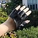 Styquenzer Black Leather Fingerless Gloves Half Palm Half Finger PU Leather Gloves for Women Dancing Punk Gothic Fingerless Glove Mittens Steampunk Retro Punk Biker Glove