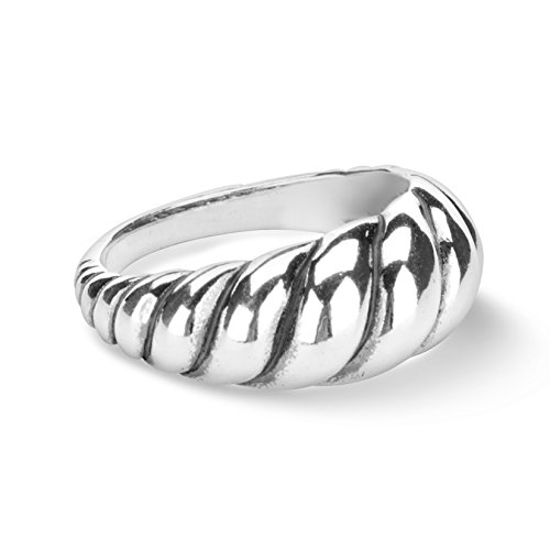 Carolyn Pollack Sterling Silver Smooth Rope Ring,Size 10