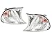 APA Replacement Corner Park Signal Light for 1999 2000 2001 E46 3 Series 323Ci 325Ci 328Ci 330Ci M3 with Bulb Driver Passenger PAIR Set 63126904307 63126904308 BM2520108 BM2521108