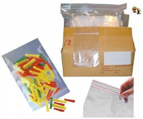 Jeco - Lot de 500 sachets à fermeture zip transparent format 35 x 45 cm : 350 x 450 mm 50µ - qualité alimentaire