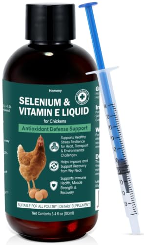 E+S Poultry Vitality Formula | Selenium for Chickens and All Poultry | Nutrient Support Liquid for Energy Balance and Mobility | Feed Mix Additive for Healthy Growth