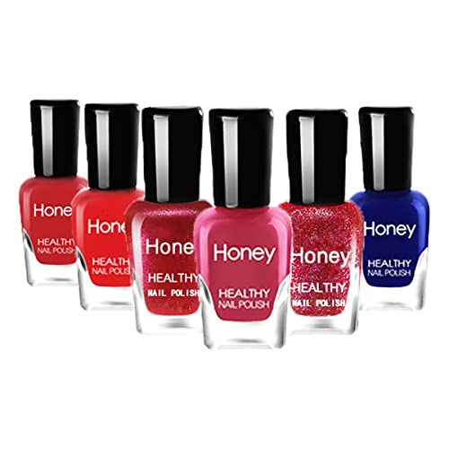 Tophany Non Toxic Easy Peel Off and Fast Dry Nail Polish Set for Pack Eco Friendly & Organic Water Based for Women Teens (6 Bottles 5ML)