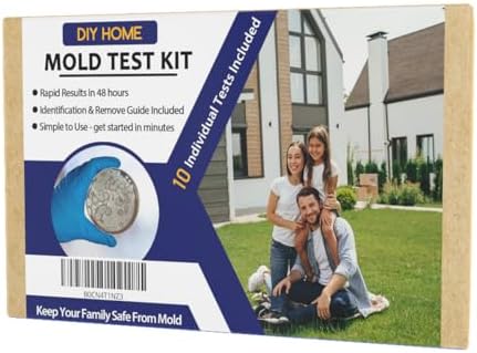 Mold Testing Kit with 10 Individual Tests - DIY Mold Test Kit for Home - Includes Detailed Mold Identification Guide - Fast and Reliable Mold Detector for Home