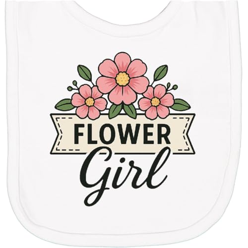 inktastic Flower Girl Floral Pink Flowers Artwork Newborn Bib