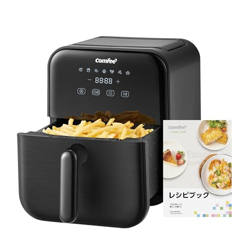 Amazon | Comfee' ノンフライヤー 4L 大容量 ノンオイル 電子レシピ