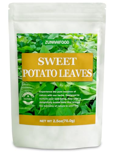 Dried Sweet Potato Leaf Flakes, 2.5oz, Nutrient-Rich Green Tea & Food