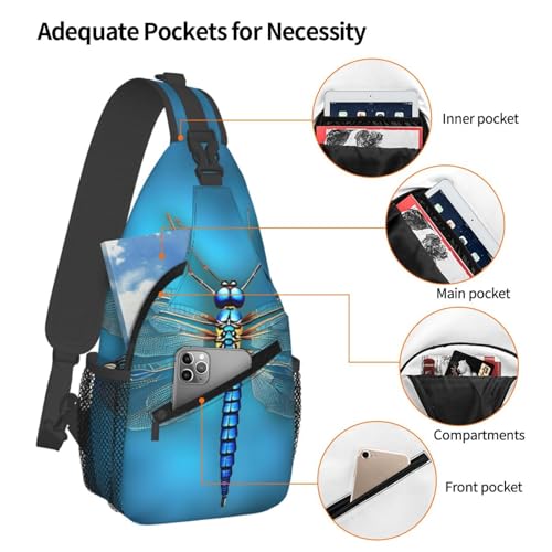 Mochila crossbody MyPiky patrón Odonata unisex miniatura 4