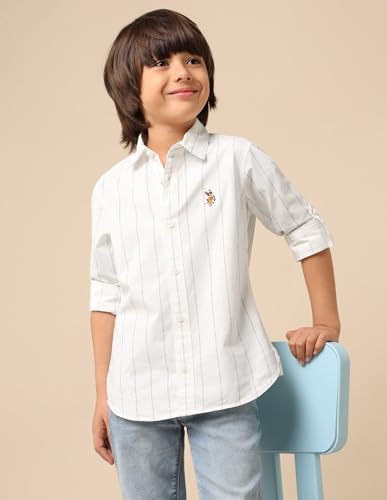 Regular Fit Vertical Stripes Cotton Casual Shirt - Image 7