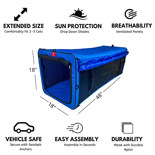 The-IndoorOutdoor-Cat-Enclosure-Cat-Playpen-48-x-18-x-18-Blue - Cucciolini Doodles   The-IndoorOutdoor-Cat-Enclosure-Cat-Playpen-48-x-18-x-18-Blue