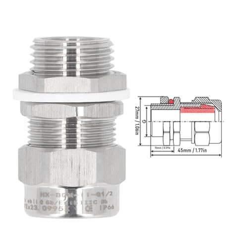 Conector de cable G1/2 soluciona fugas y desgaste con acero inoxidable 304 3