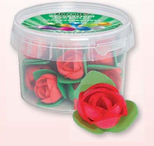 Confezione Roselline di cialda fucsia 15 pz