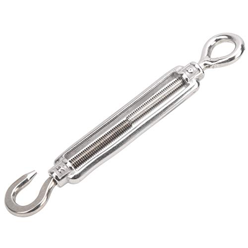 NDNCZDHC Turnbuckle 10PCS 304 Stainless Steel Turnbuckle Hook and Eye Heavy Duty M6 Tensioner Adjustable for Tightening up Metal Cable Wire