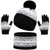 Cadeau idéal : que ce soit pour un anniversaire, Noël ou comme surprise attentionnée pour les amis ou la famille, cet ensemble de bonnet, gants et écharpe d'hiver est un excellent choix de cadeau. L'ensemble d'accessoires d'hiver combine chaleur pratique et design élégant, ce qui en fait un cadeau parfait pour tout le monde pour rester confortable et chic tout au long de la saison d'hiver.