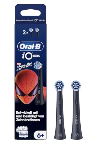 Oral-B iO Kids Lot de 4 brossettes à dents électriques, pour enfants à partir de 6 ans, douces, pour les dents et les gencives, bleues