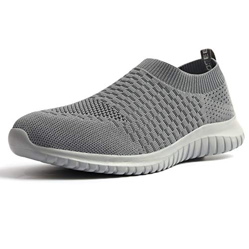 Image of TIOSEBON Men's Slip On Walking Shoes Arch Support Knit Mesh Lightweight Casual Comfortable Gym Workout Running Tennis Travel Standing Sneakers