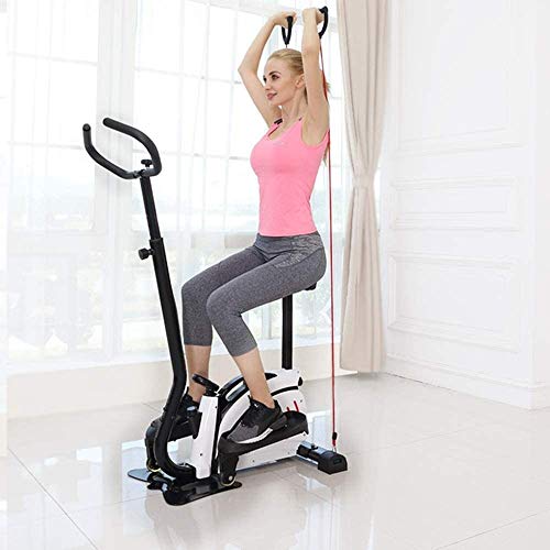 Image of Stepper Elliptical Machine for Home Use Portable Elliptical Trainer for Home Gym Aerobic Exercise Cardio with LCD Monitor Adjustable Magnetic Resistance and Free Mat