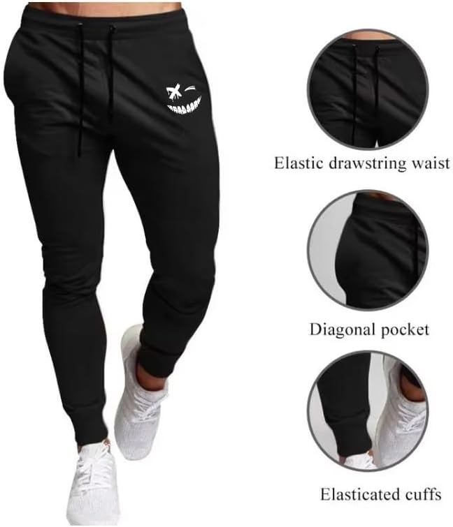 CROWN Anime Sweatpants Jogging Suit for Men Women - Printed Graphic Sweat Jogger Pants Gym Running Track Suits Sportswear - Image 2