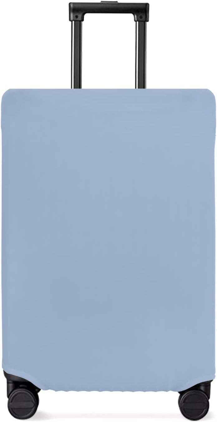 Travel Luggage Cover Solid Color Light Blue Anti-Scratch Luggage Protector Personalized Suitcase Cover Washable Suitcase Protector with Concealed Zipper Fits 22-25in Luggage