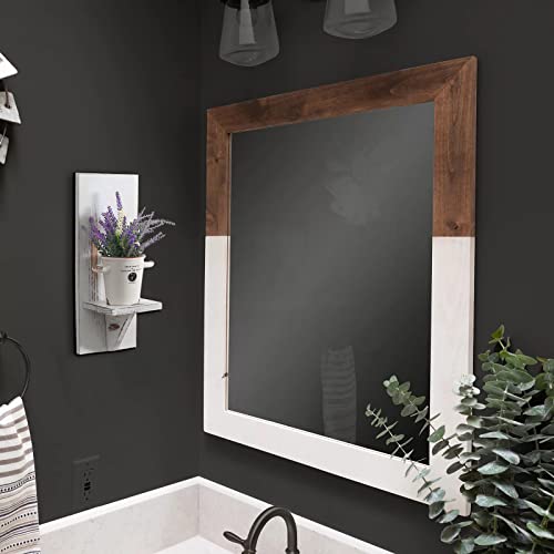 Rank Wood Wall Sconce Candle Holder (Set Of 2),Wall-Mount Wooden Candle Holders,Wallmounted Rustic Pillar Candle,Floating Hanging Shelf,Farmhouse Decoration Candlestick (Washed White) #TOP7