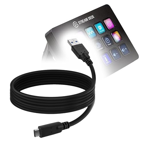 BoxWave Cable Compatible with Elgato Stream Deck MK.2 - DirectSync - USB 3.0 A to USB 3.1 Type C, USB C Charge and Sync Cable - 6ft - Black