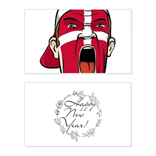 Carte Nouvel An et masque Danemark pour vos fêtes commémoratives