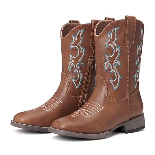 vodvob Girls Kids Cowboy Boots Embroidered Cowgirl Western Boots by vodvob - Used condition - Image 5