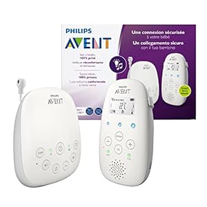PHILIPS AVENT Babyfoon SCD713 / 00 DECT – LCD-scherm – Oplaadstation – Nachtlampje – bereik 330m – Slimme ECO-modus