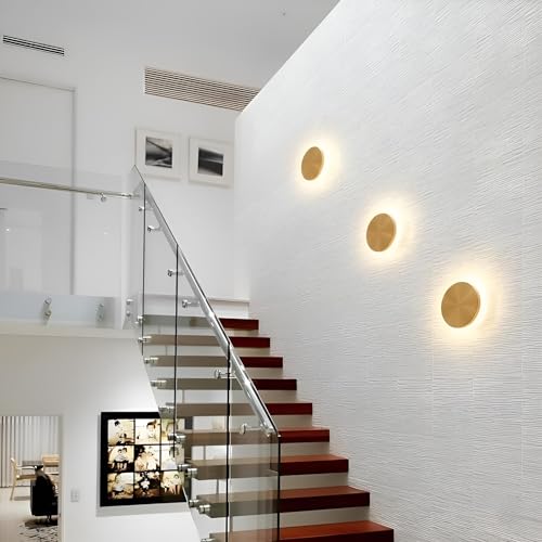 Image of FILLISKA Aluminium 12 Watt Indoor /Outdoor Luxurious Moon Wall Lamp (12 Watt Gold Moon)(2 Year Warranty)