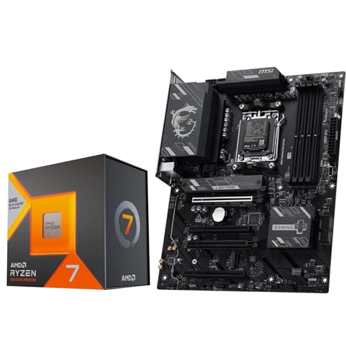MICRO CENTER AMD Ryzen 7 7800X3D CPU Processor with MSI B850 Gaming PRO WIFI6E Motherboard (ATX,...
